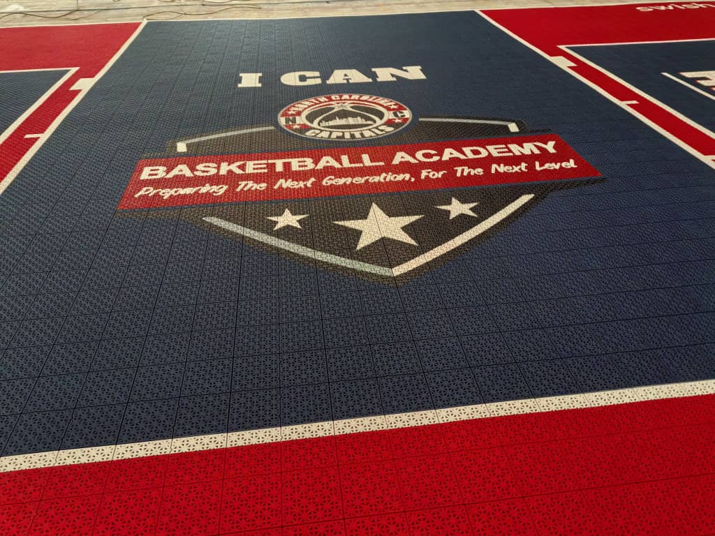 North Carolina Capitals academy crest assembled from printed Elite tiles