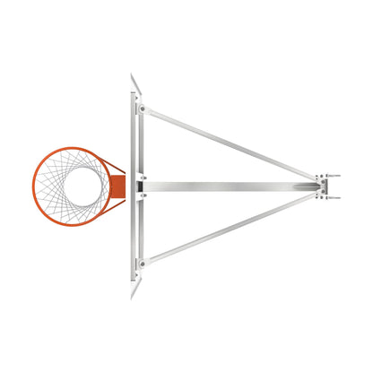 120 x 90 cm Wall-Mounted Basketball Hoop (120 cm Overhang)