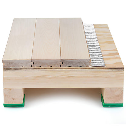 Double-Layer Keel Hardwood Sports Flooring (Single-Pad System)