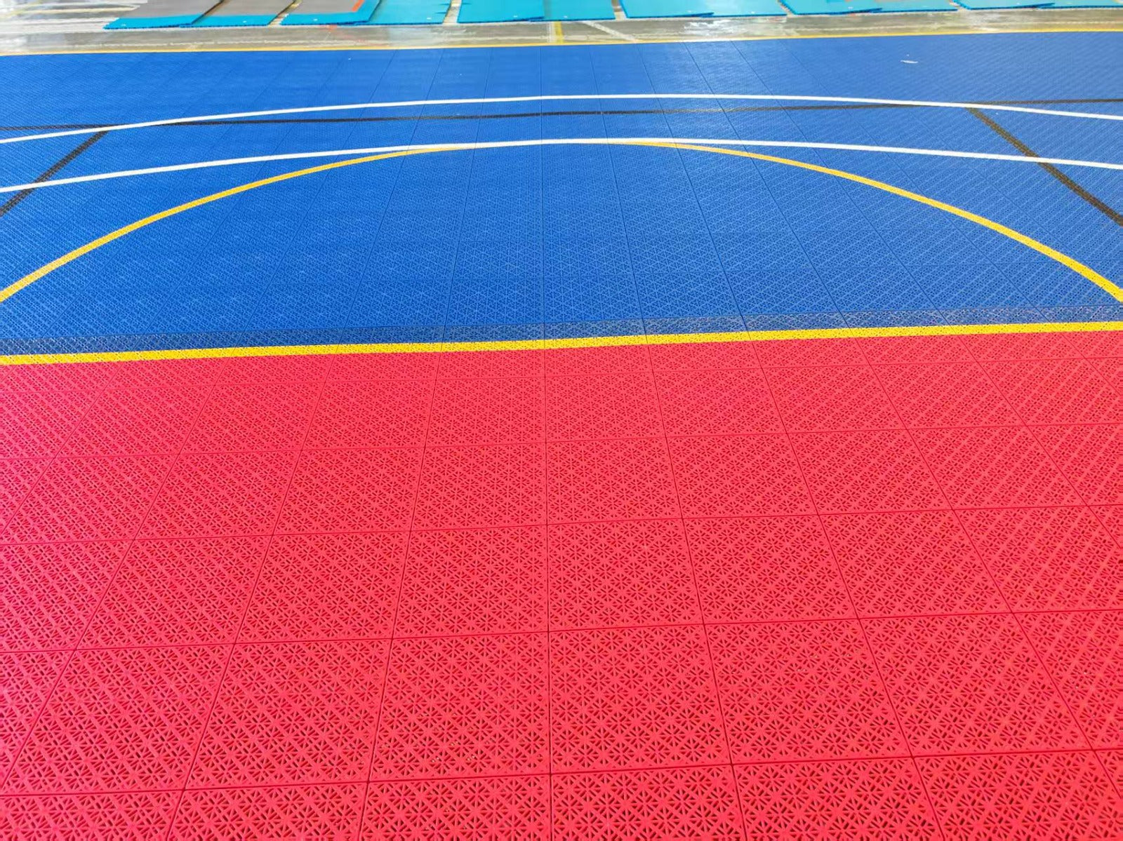 Missouri Elastic tile court with high school, NCAA, and pickleball markings, project photo 2
